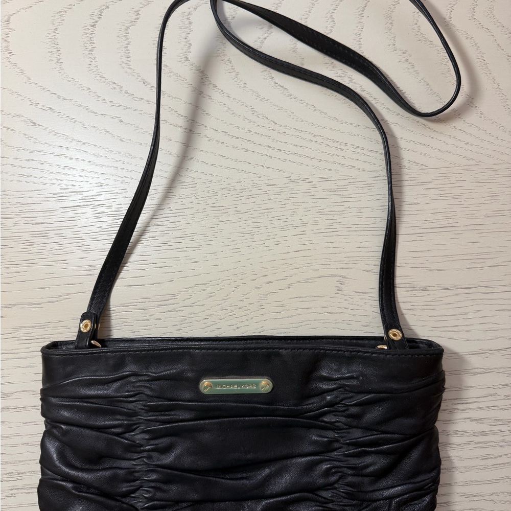 Black Ruched Clutch/Purse - Michael Kors